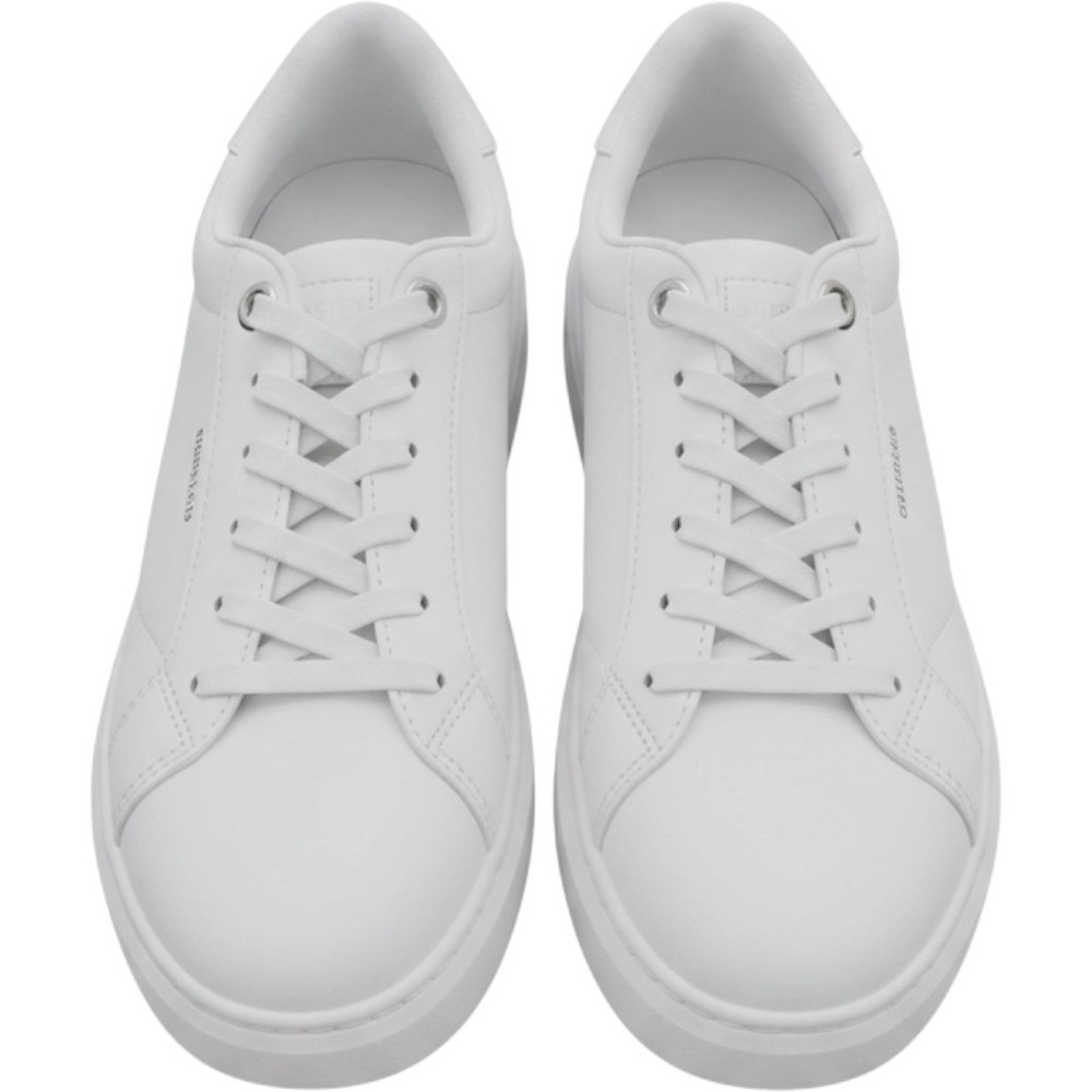 Lucky Step Women White Air Cooled Platform Sneakers Low Top Trainers Size 6.5
